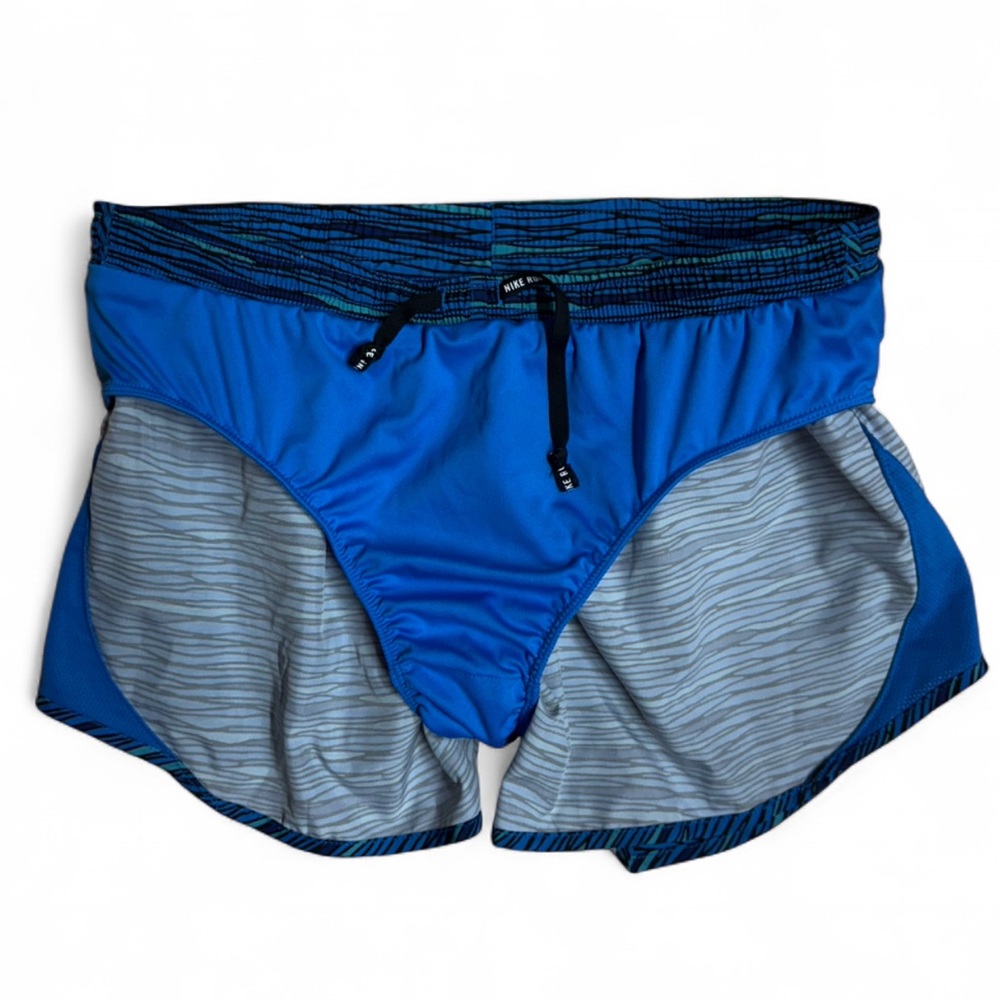 Nike Dri-FIT Rival 3" Printed Running Shorts Blue Wave Pattern Small 723944-435 - Picture 8 of 9